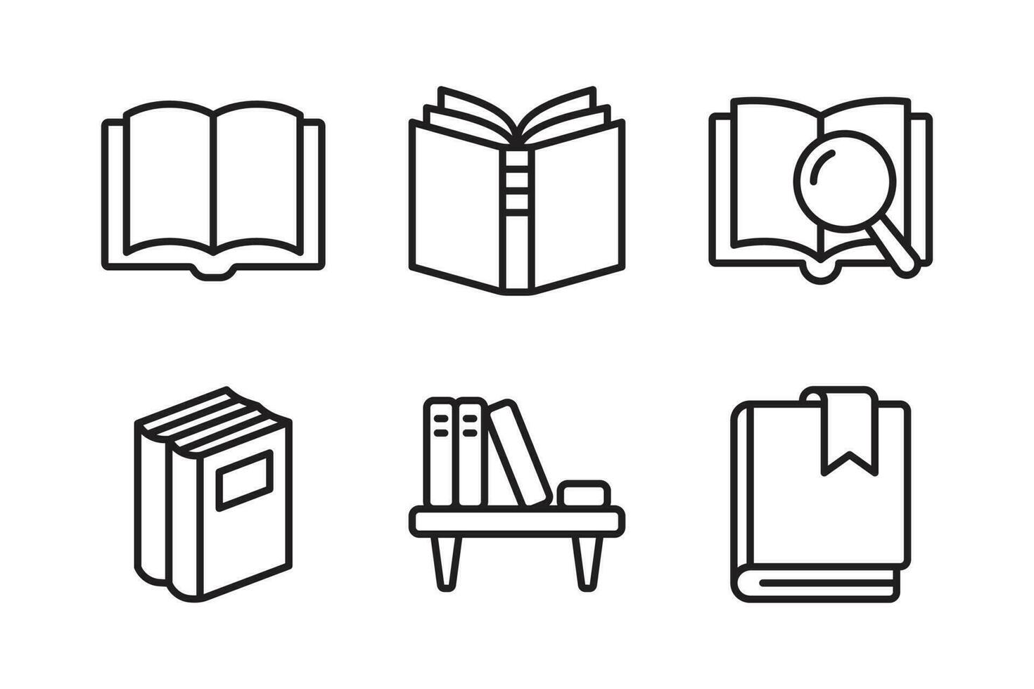 livres icône ensemble. vecteur graphique illustration.