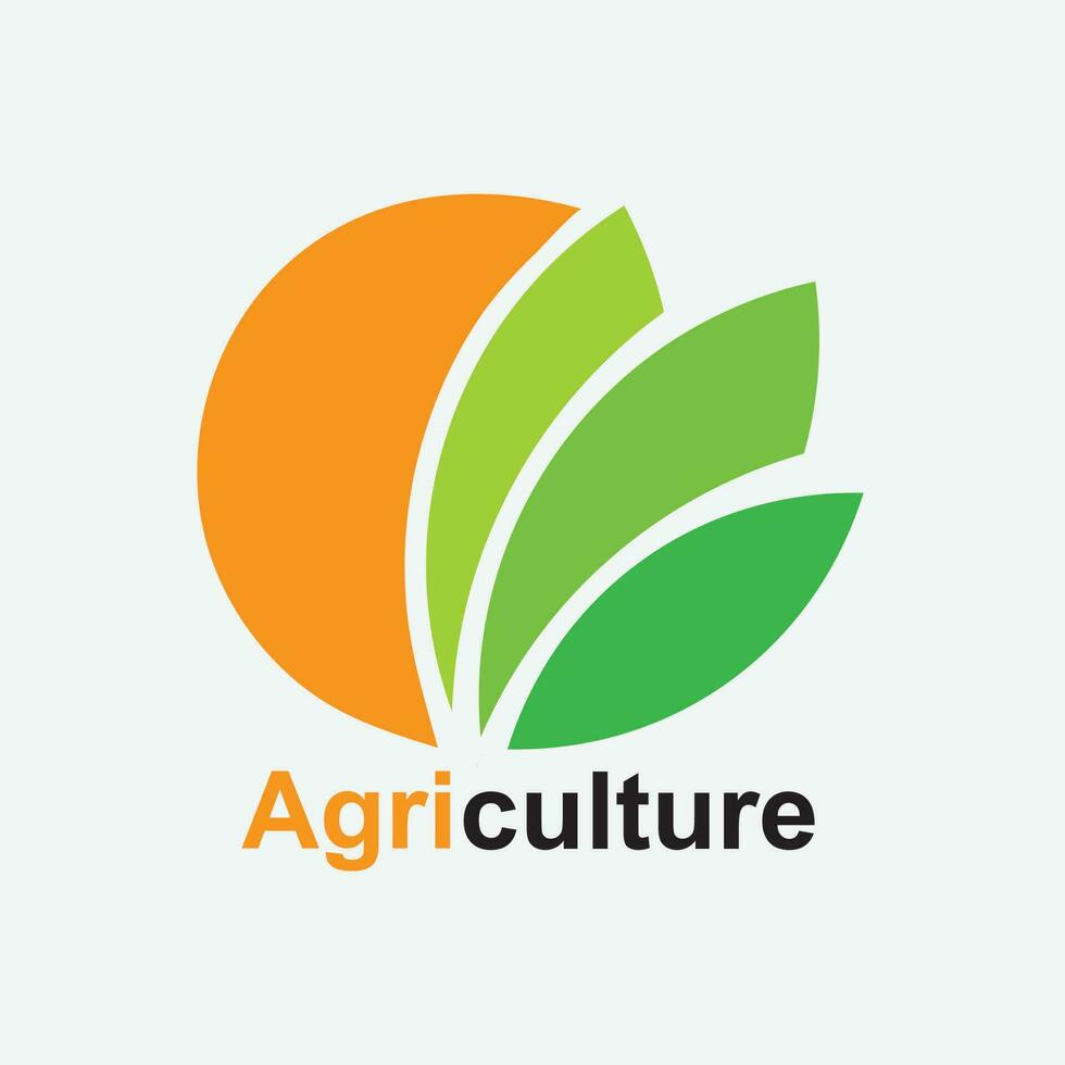 Naturel agriculture logo conception un service vecteur