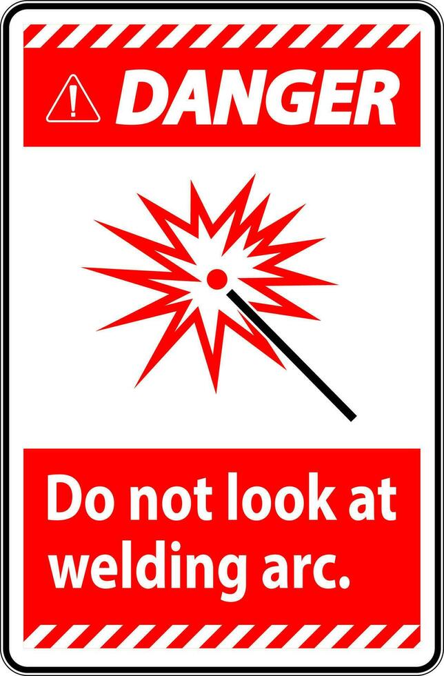 danger signe faire ne pas Regardez à soudage arc vecteur