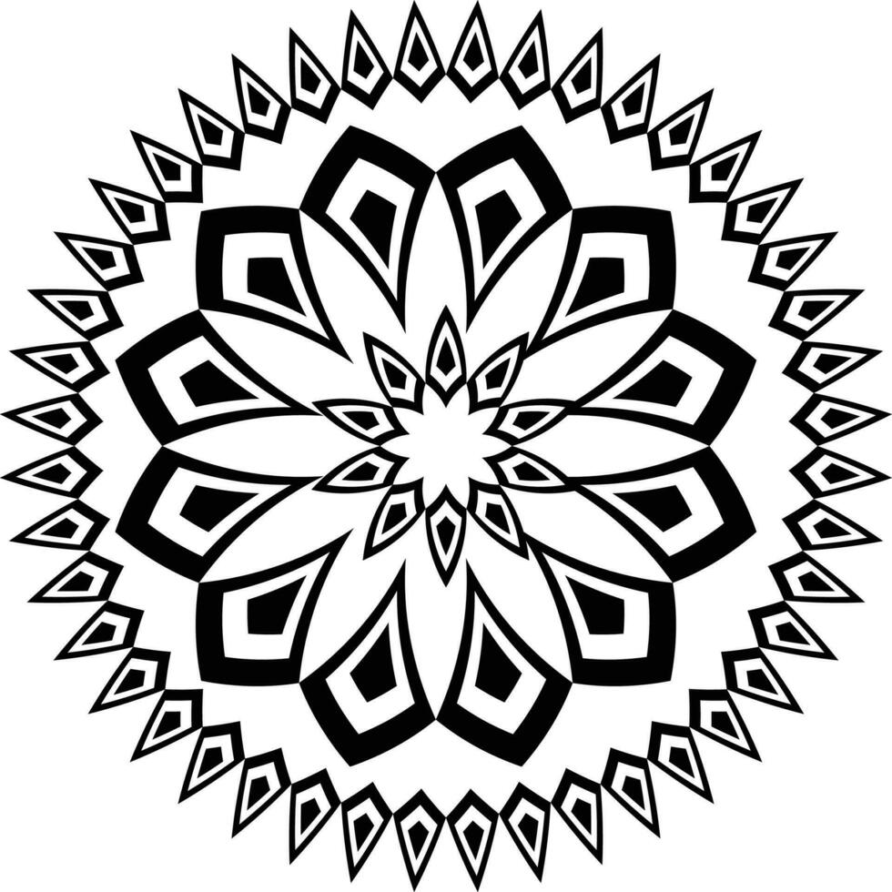 mandalas pour cahier de coloriage. ornements ronds décoratifs. forme de fleur inhabituelle. vecteur