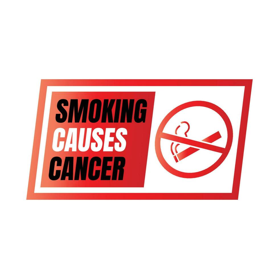 fumeur causes cancer avertissement signe, fumeur pouvez tuer vous bannière signe vecteur