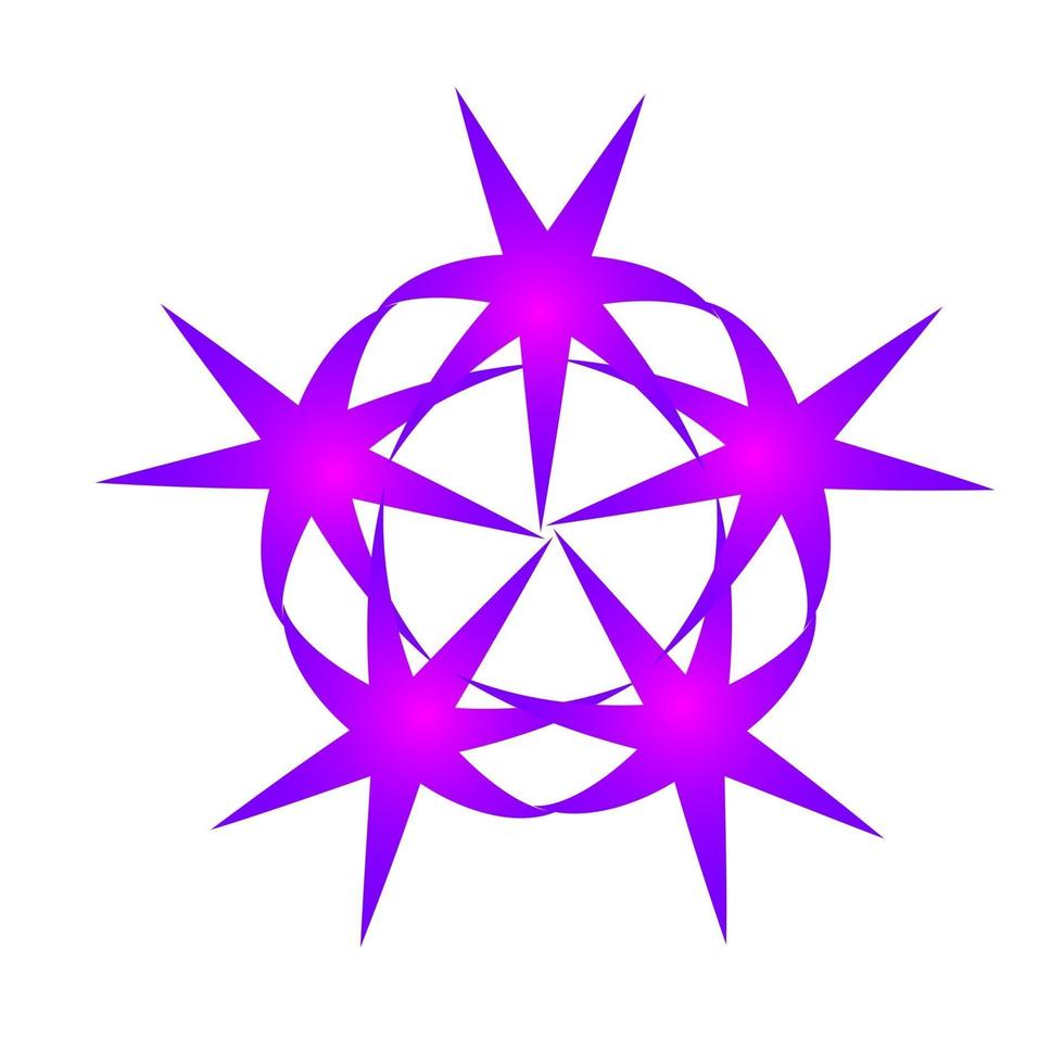 étoile tourbillonne de couleur violet circulaire vecteur