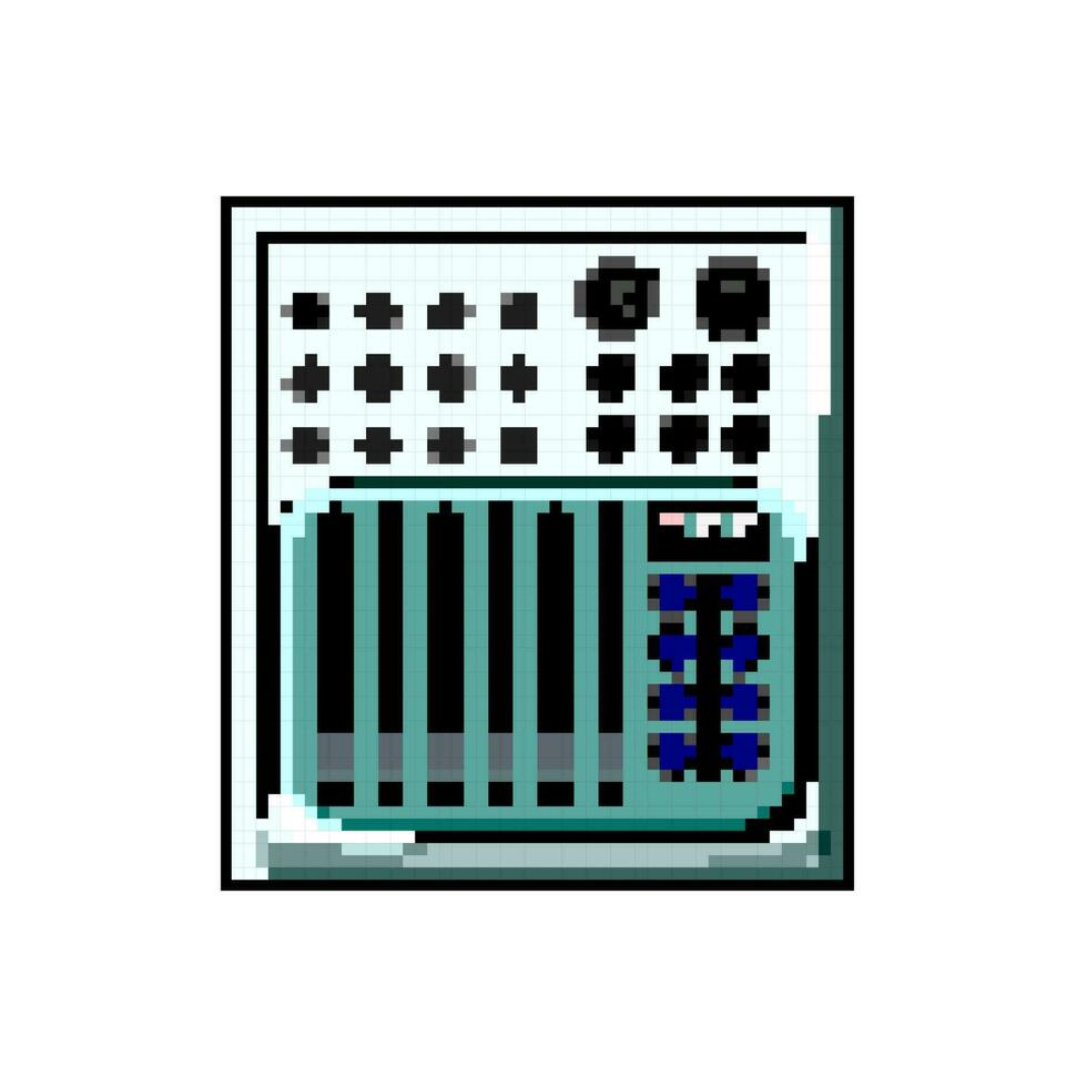 équipement l'audio mixer Jeu pixel art vecteur illustration