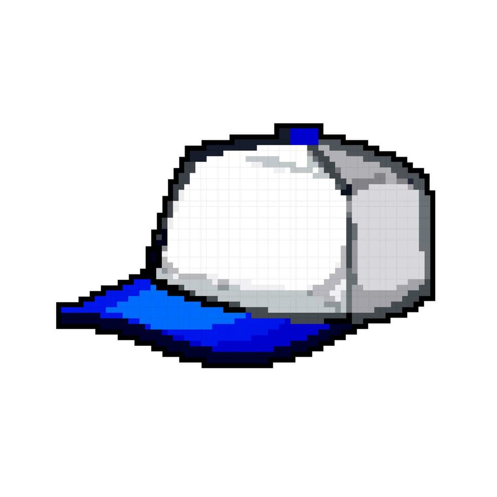 blanc base-ball casquette Jeu pixel art vecteur illustration