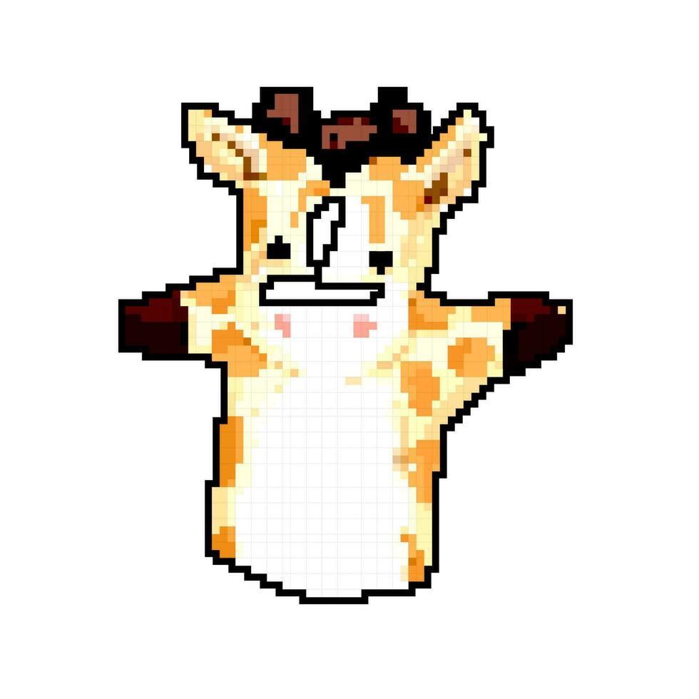 vache main fantoche Jeu pixel art vecteur illustration