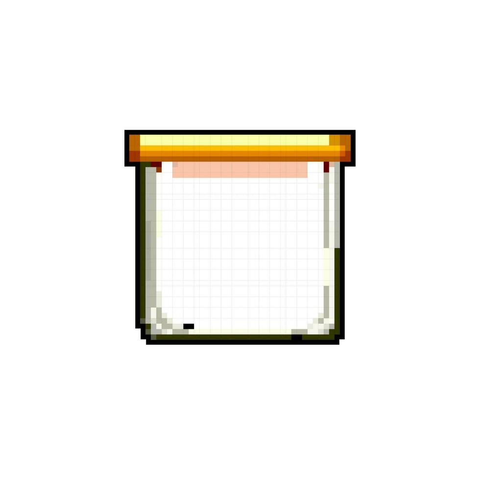 boîte verre récipient Jeu pixel art vecteur illustration