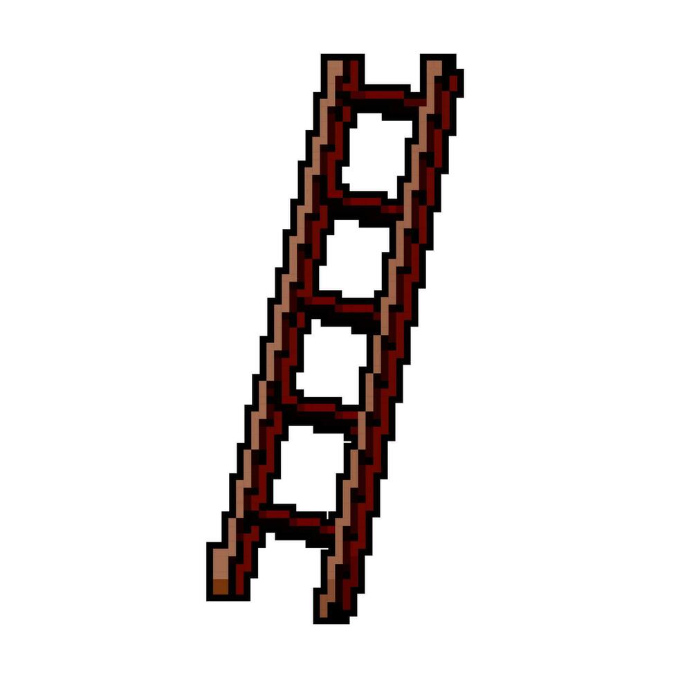 escalade étape échelle sécurité Jeu pixel art vecteur illustration