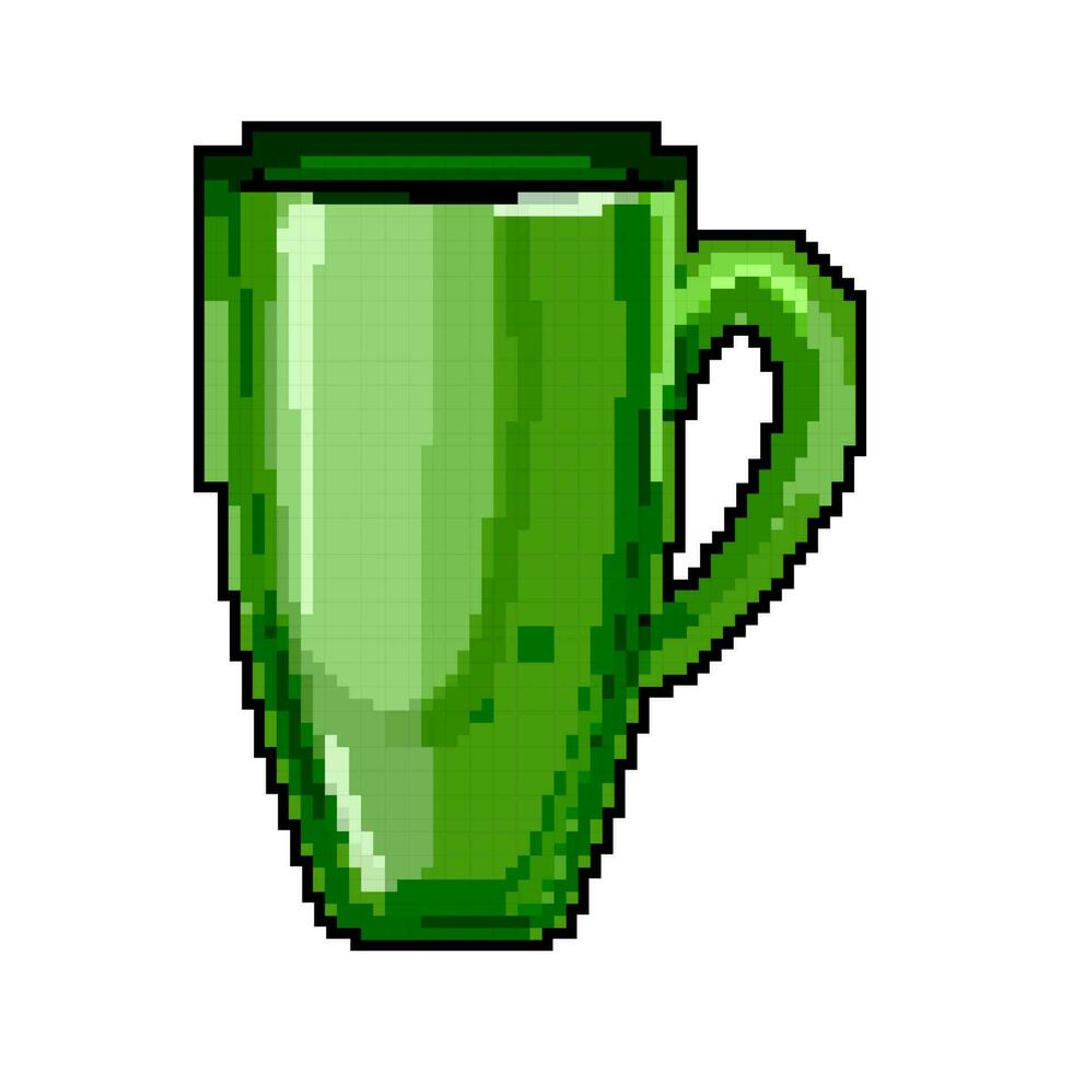 café tasse céramique Jeu pixel art vecteur illustration