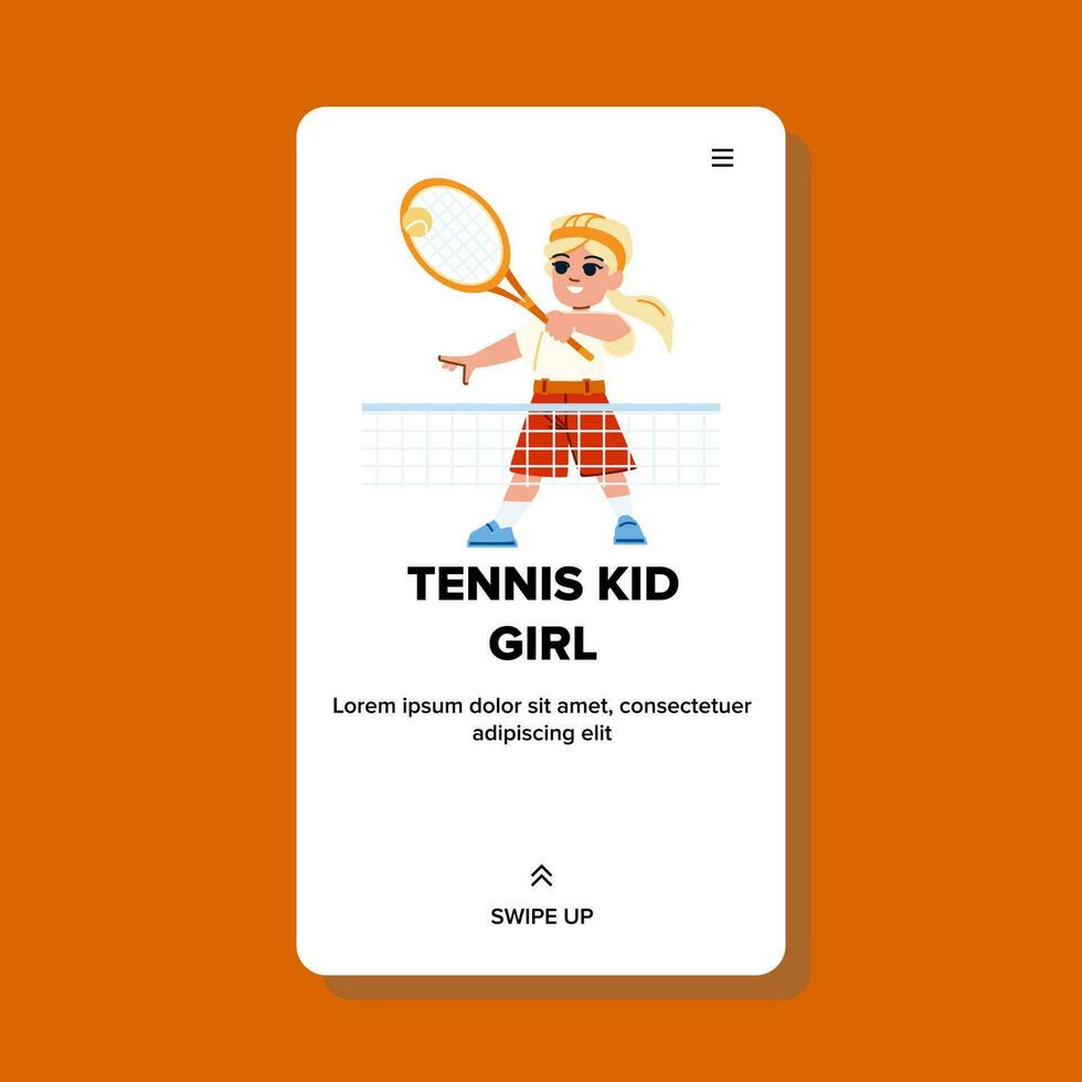 tennis enfant fille vecteur