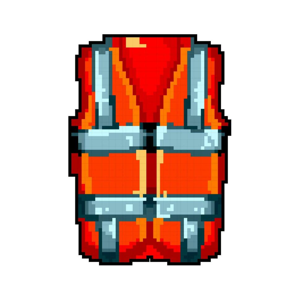 gilet sûr gilet Jeu pixel art vecteur illustration