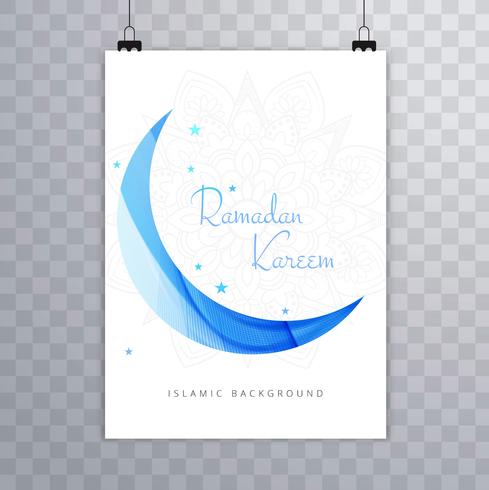 Religion Eid mubarak brochure modèle carte illustration vecteur