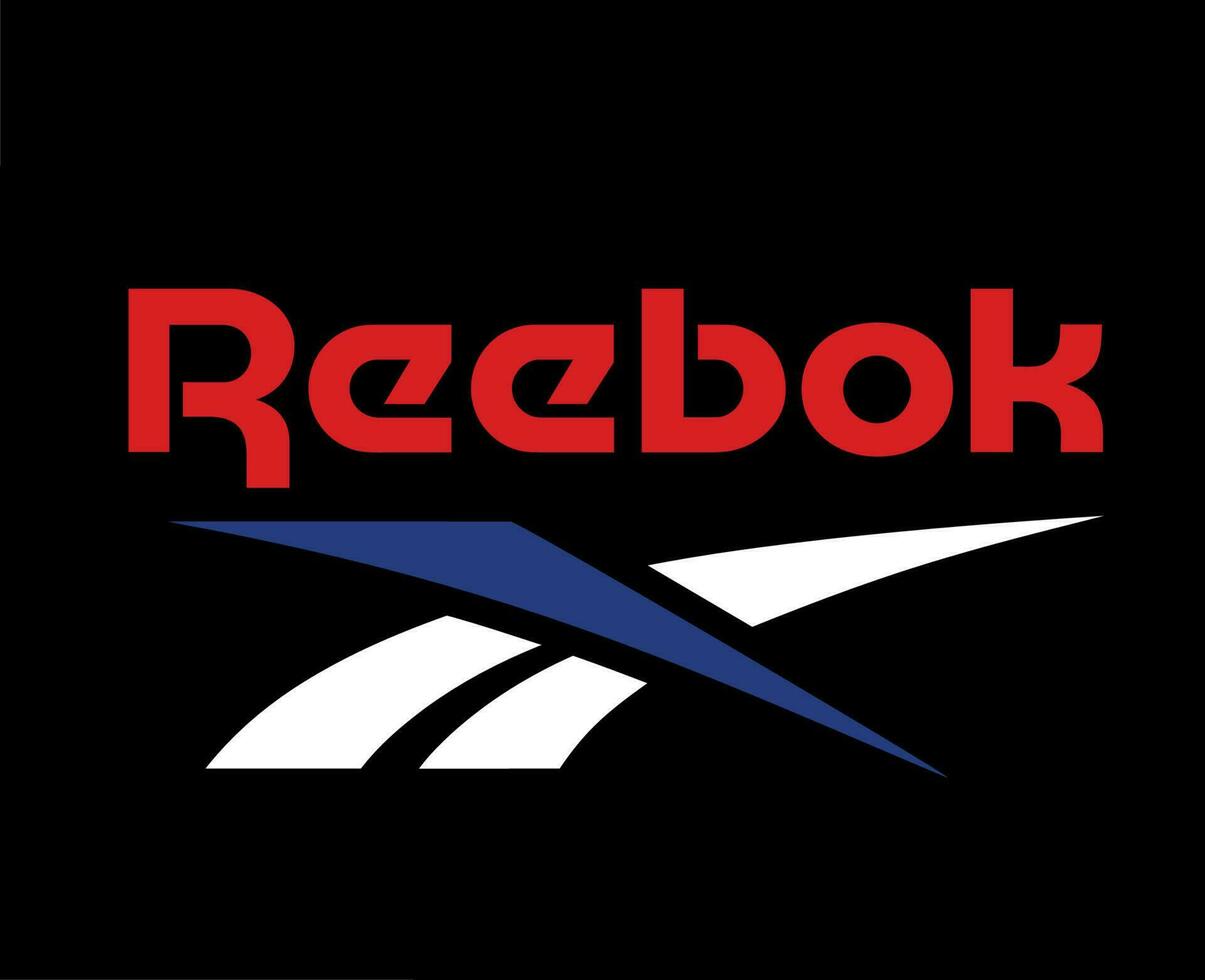 reebok marque symbole logo vêtements conception icône abstrait vecteur illustration avec noir Contexte