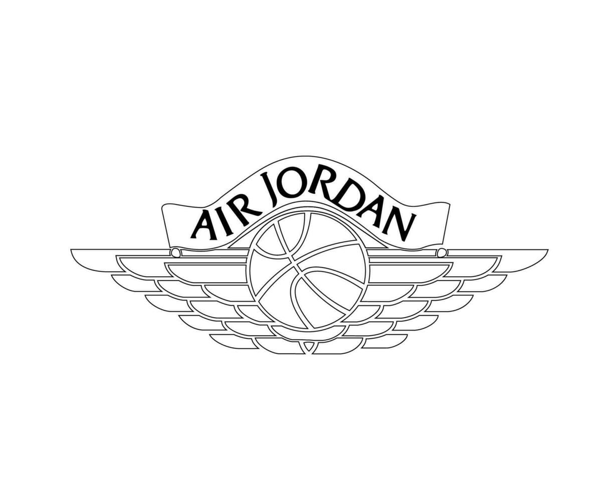 air Jordan logo marque symbole noir conception vêtements vêtement de sport vecteur illustration