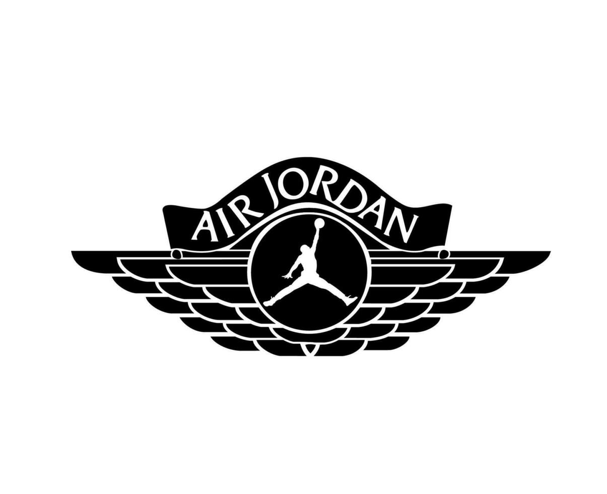 air vol Jordan marque logo symbole noir conception vêtements vêtement de sport vecteur illustration