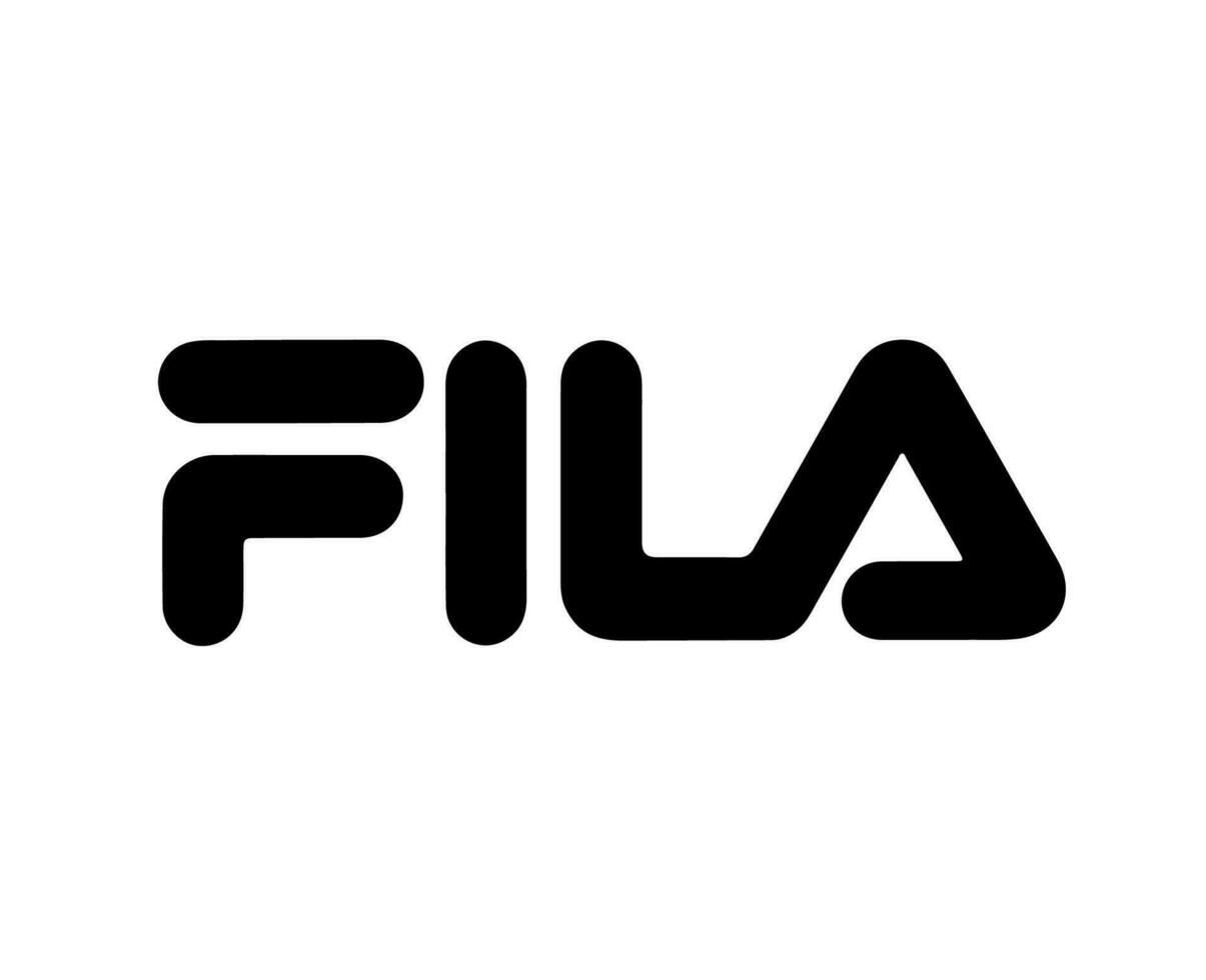 fila marque logo symbole noir conception vêtements mode vecteur illustration