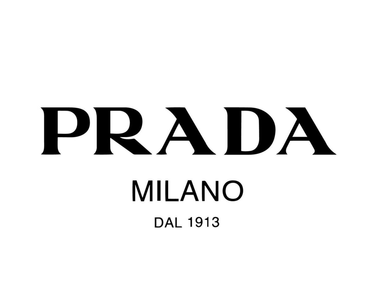 prada milano logo marque noir symbole vêtements conception icône abstrait vecteur illustration