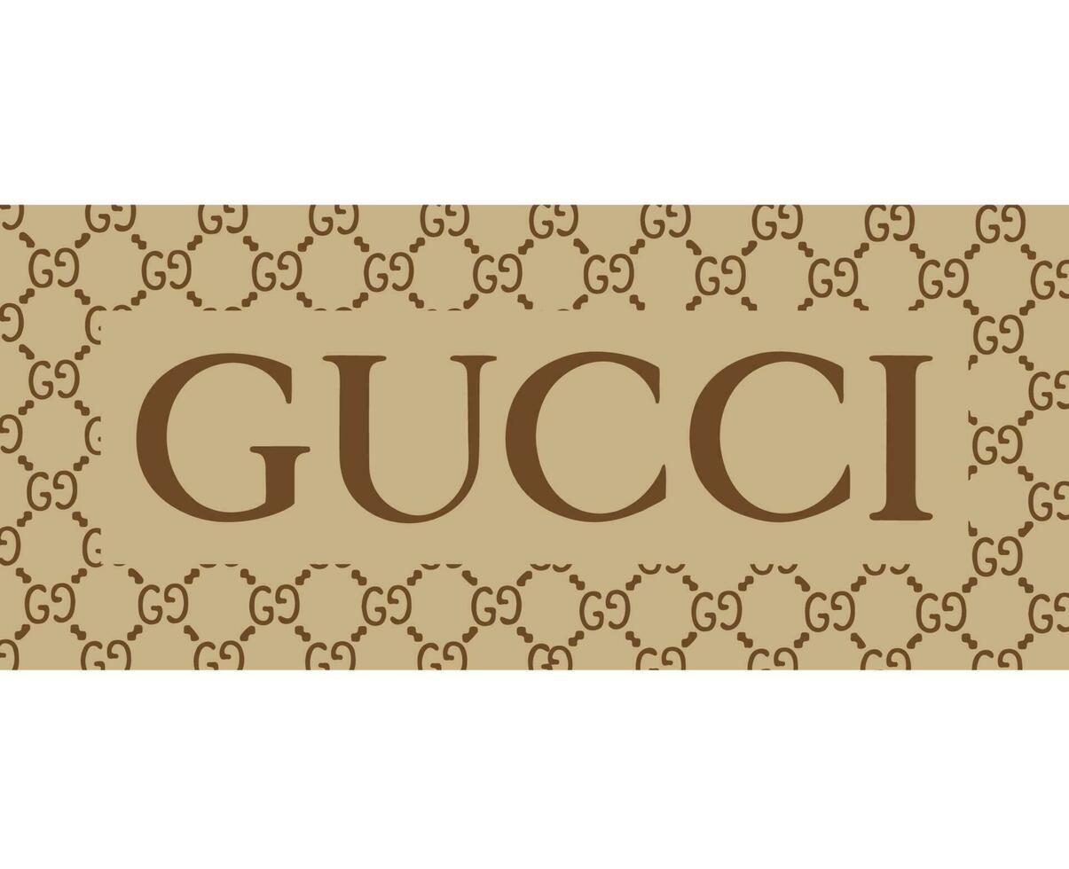 Gucci marque logo symbole marron conception vêtements mode illustration vecteur
