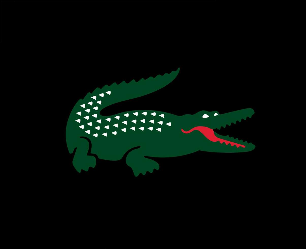 lacoste logo marque symbole conception vêtements mode illustration vecteur avec noir Contexte