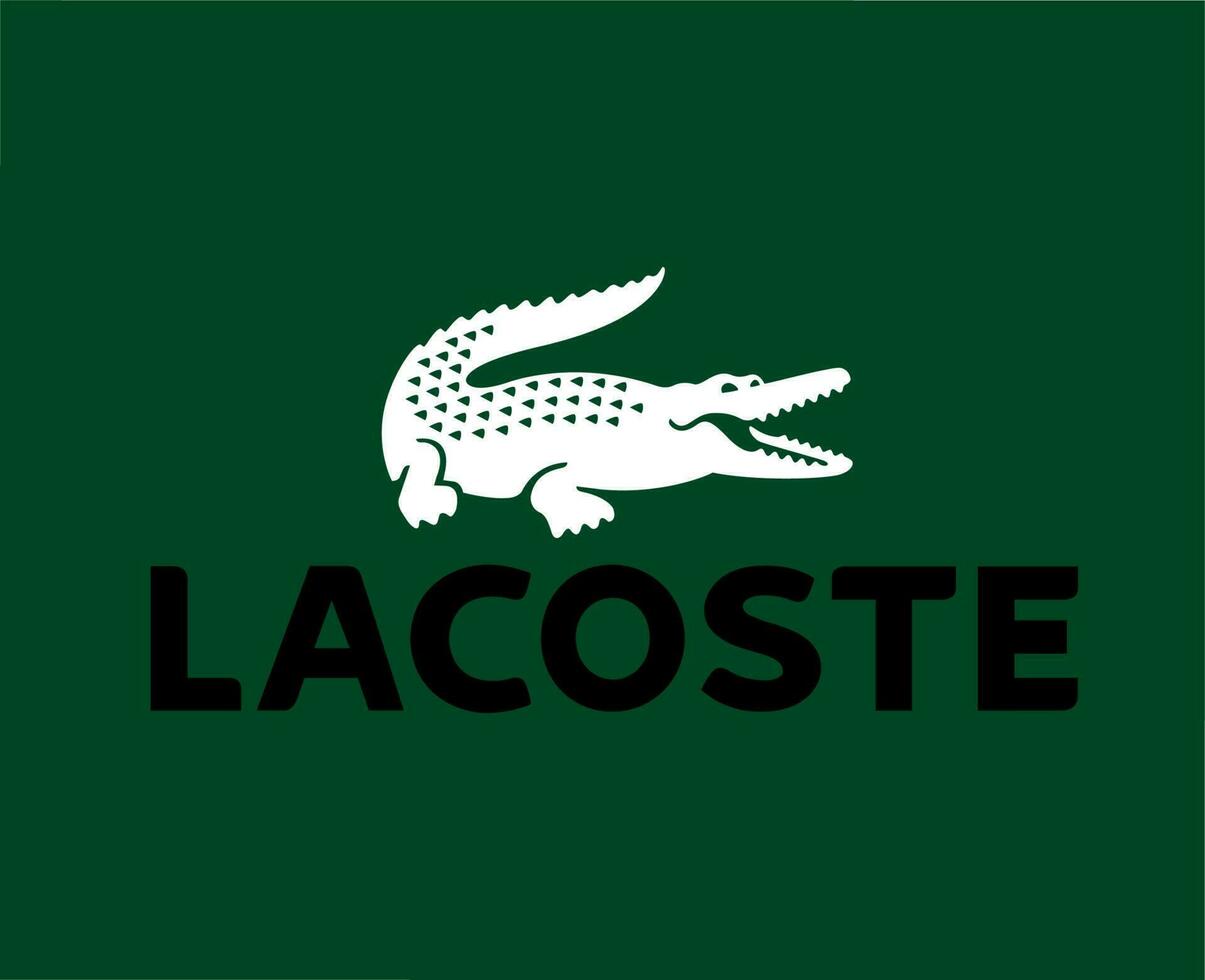 lacoste marque logo symbole conception vêtements mode vecteur illustration avec vert Contexte