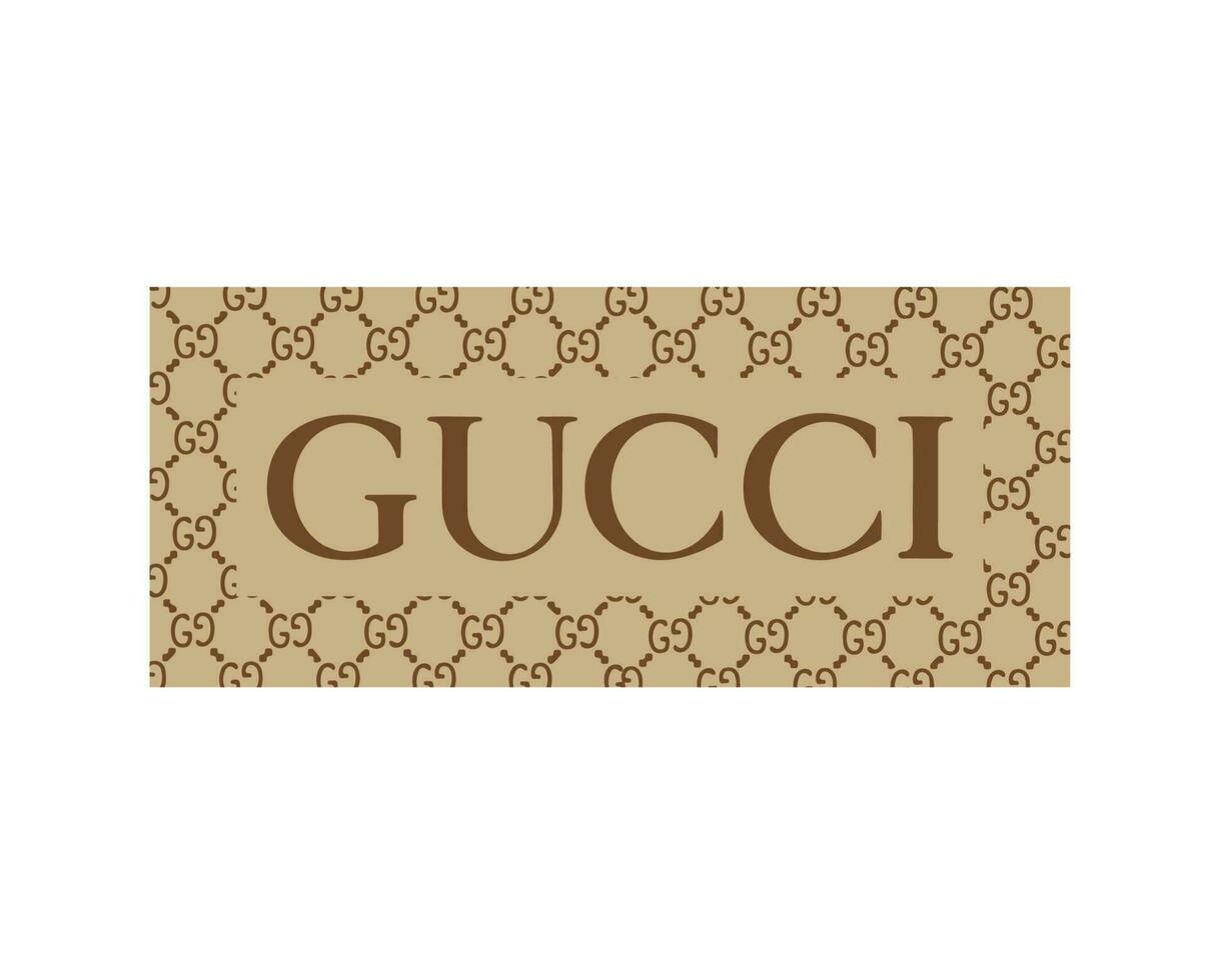 Gucci marque logo symbole marron conception vêtements mode vecteur illustration