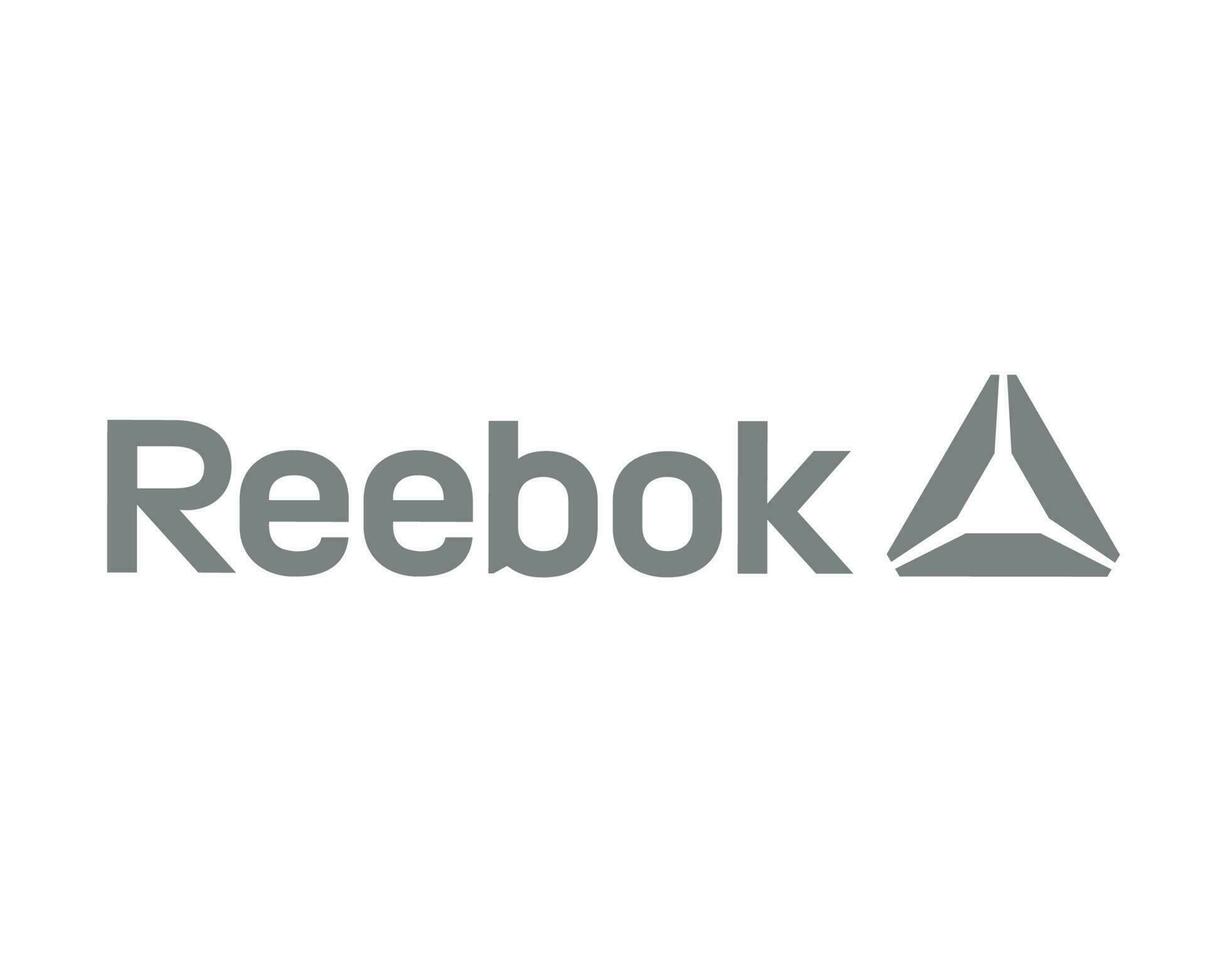 reebok marque logo avec Nom gris symbole vêtements conception icône abstrait vecteur illustration