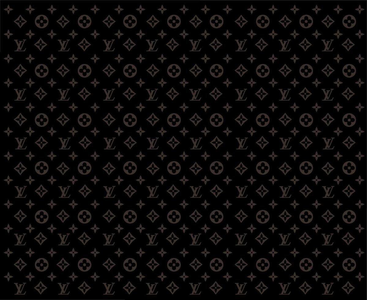 Louis vuitton Contexte marque logo noir et marron symbole conception vêtements mode vecteur illustration
