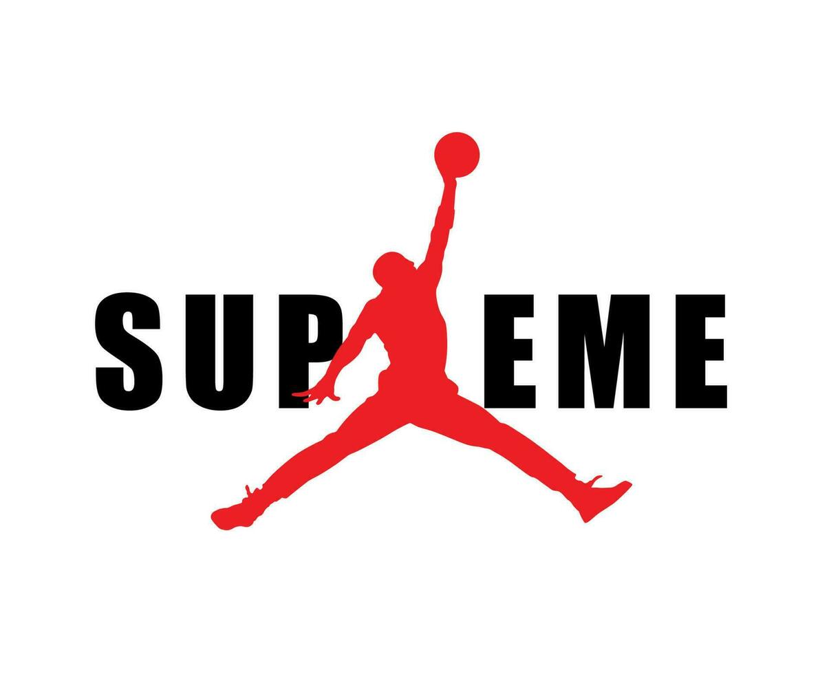 suprême Jordan marque logo symbole vêtements conception icône abstrait vecteur illustration