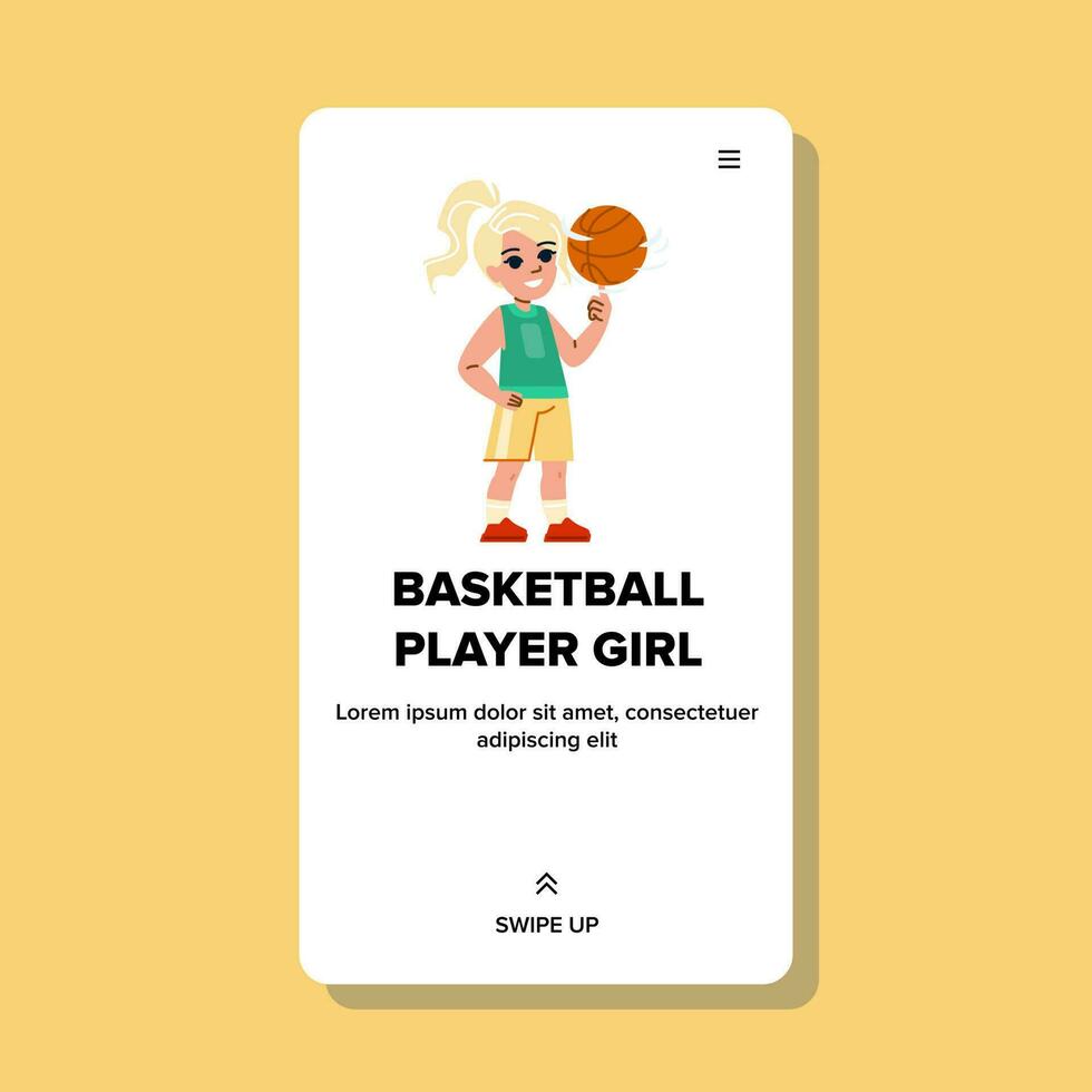 basketball joueur fille vecteur