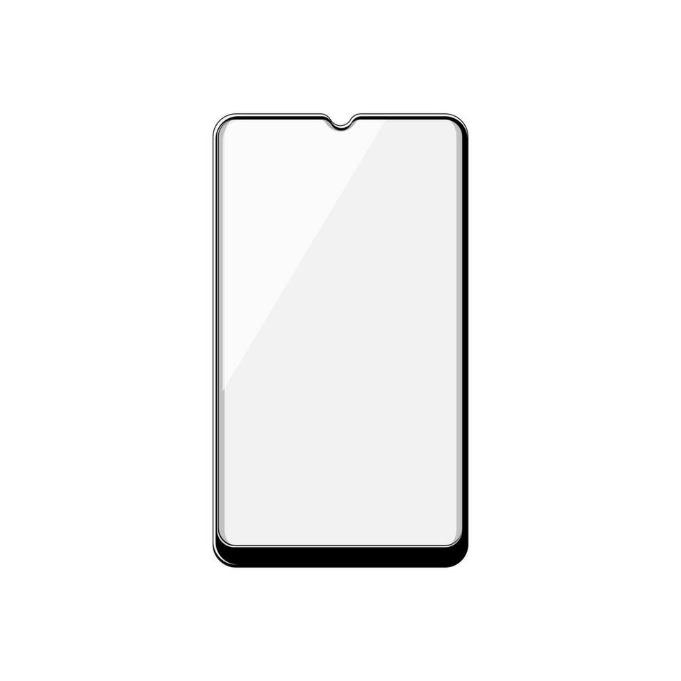 électronique téléphone verre écran dessin animé vecteur illustration