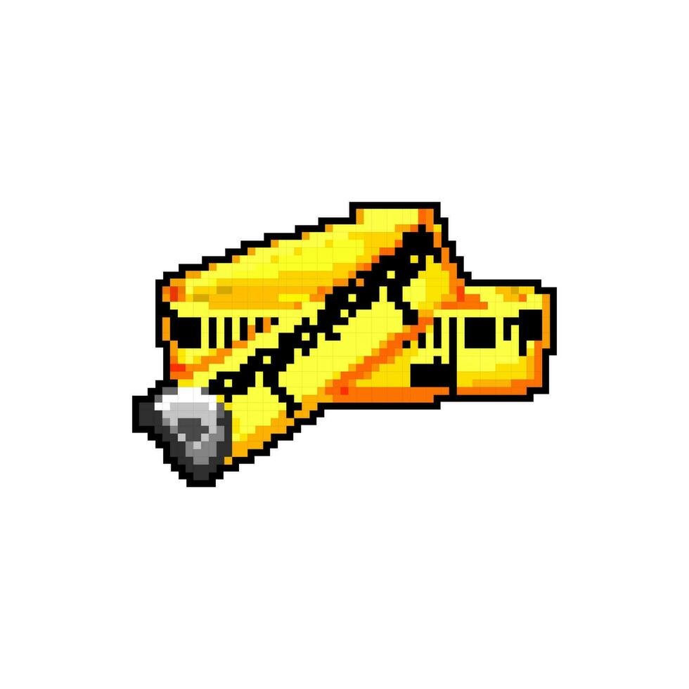 pouce Jaune mesure ruban Jeu pixel art vecteur illustration