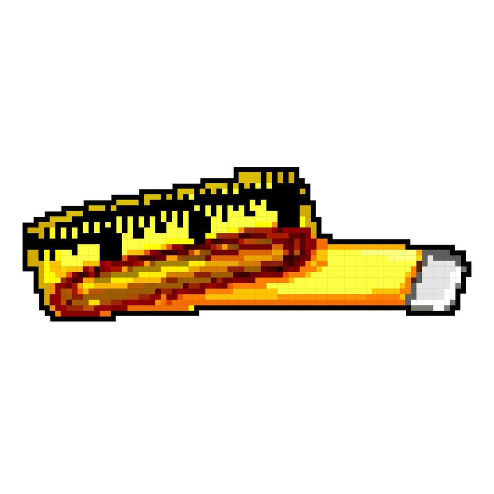 outil Jaune mesure ruban Jeu pixel art vecteur illustration