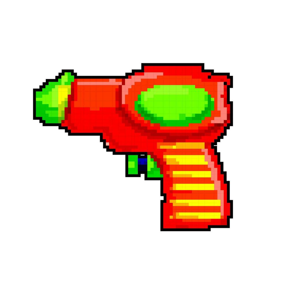 été l'eau pistolet jouet Jeu pixel art vecteur illustration
