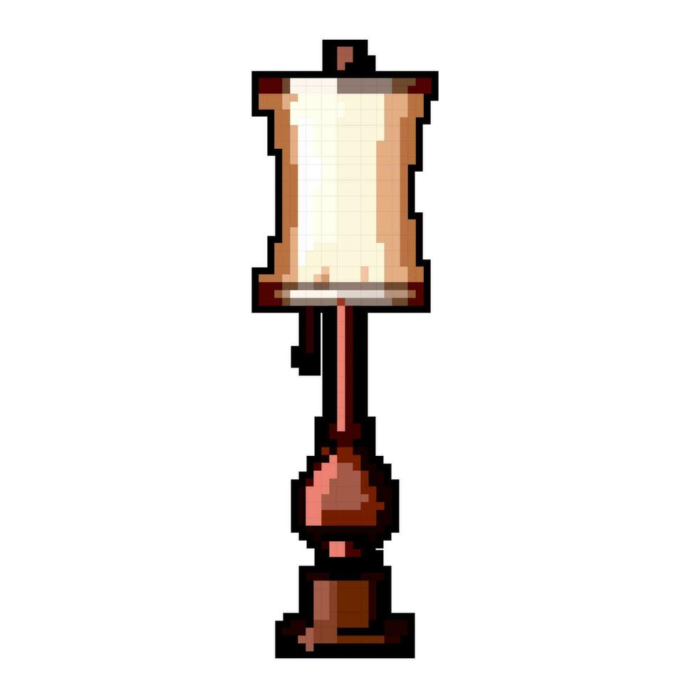 électrique ancien table lampe Jeu pixel art vecteur illustration