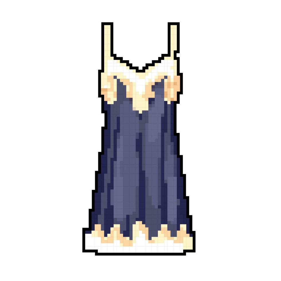 Jeune chemise de nuit chemise de nuit femmes Jeu pixel art vecteur illustration