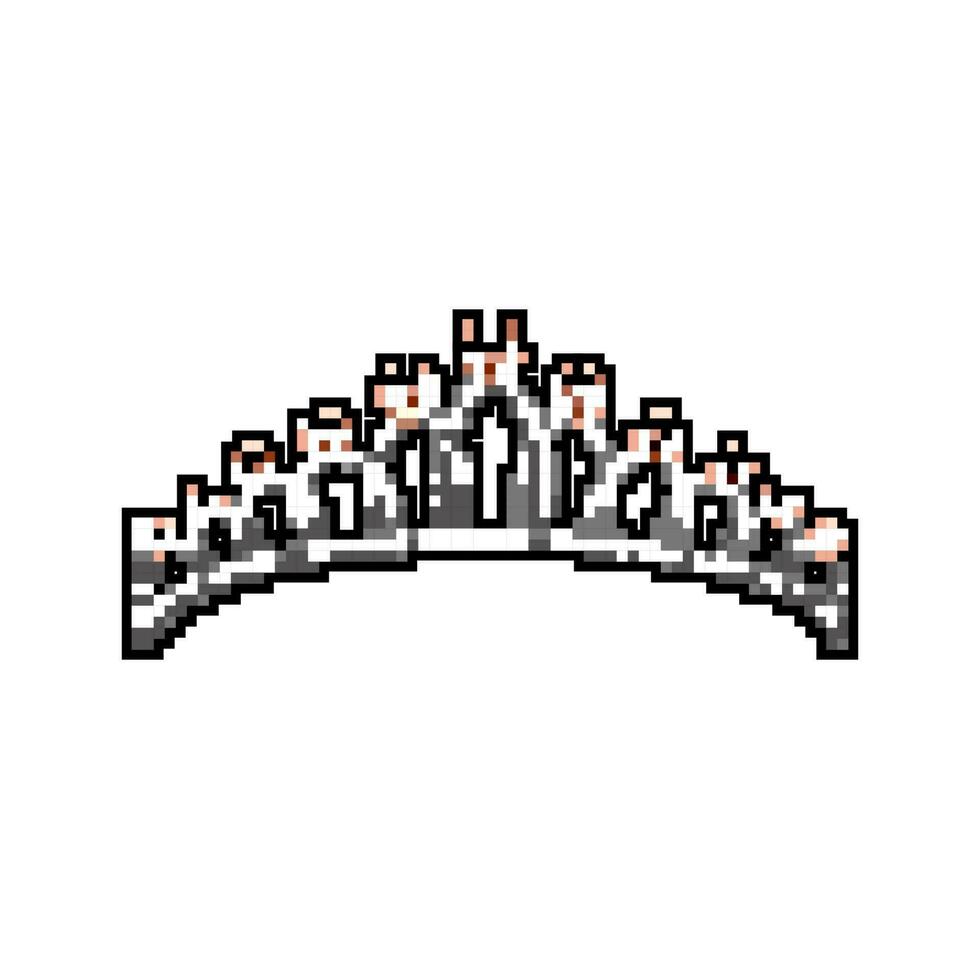 beauté tiare couronne Jeu pixel art vecteur illustration