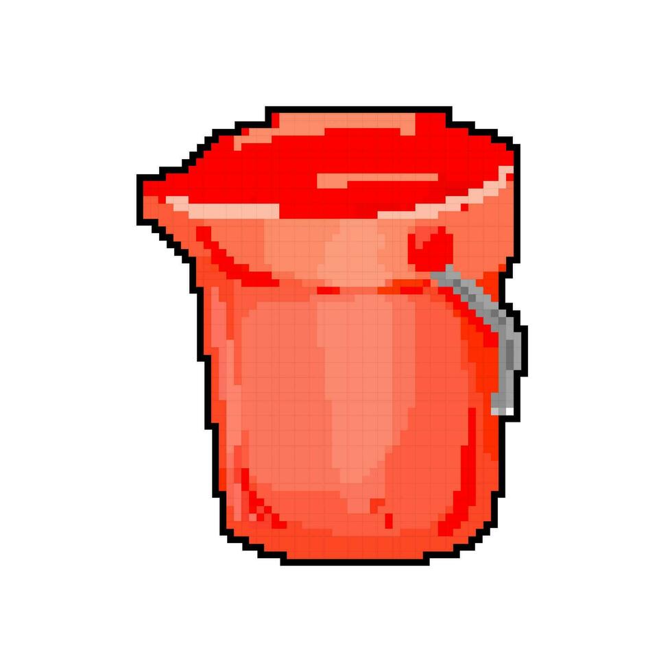 pot Plastique seau récipient Jeu pixel art vecteur illustration