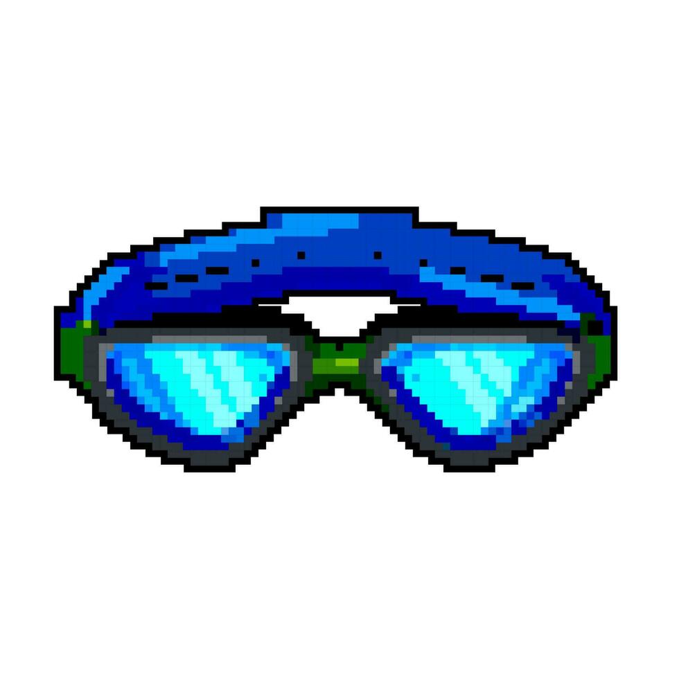 plongée bassin des lunettes de protection Jeu pixel art vecteur illustration