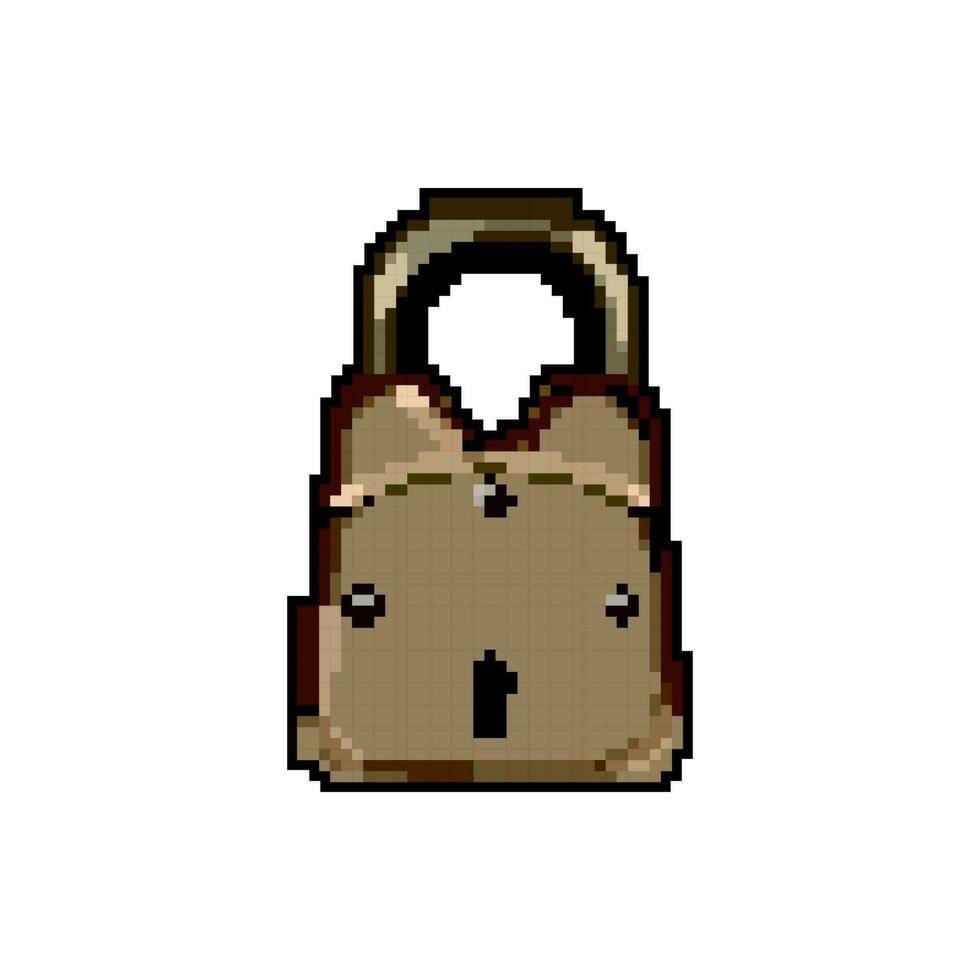 protection cadenas ancien Jeu pixel art vecteur illustration