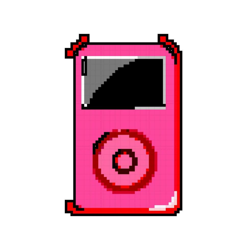 médias mp3 joueur Jeu pixel art vecteur illustration