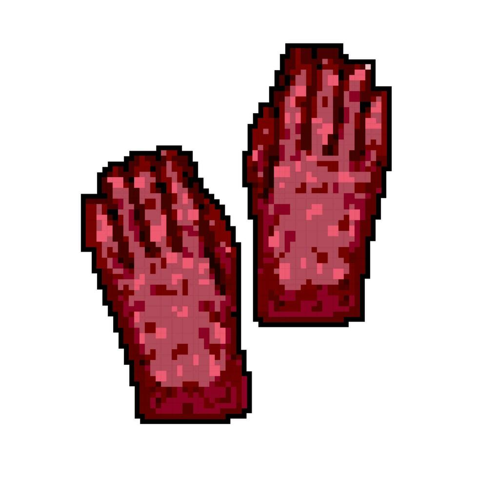 textile Mitaines gants hiver Jeu pixel art vecteur illustration
