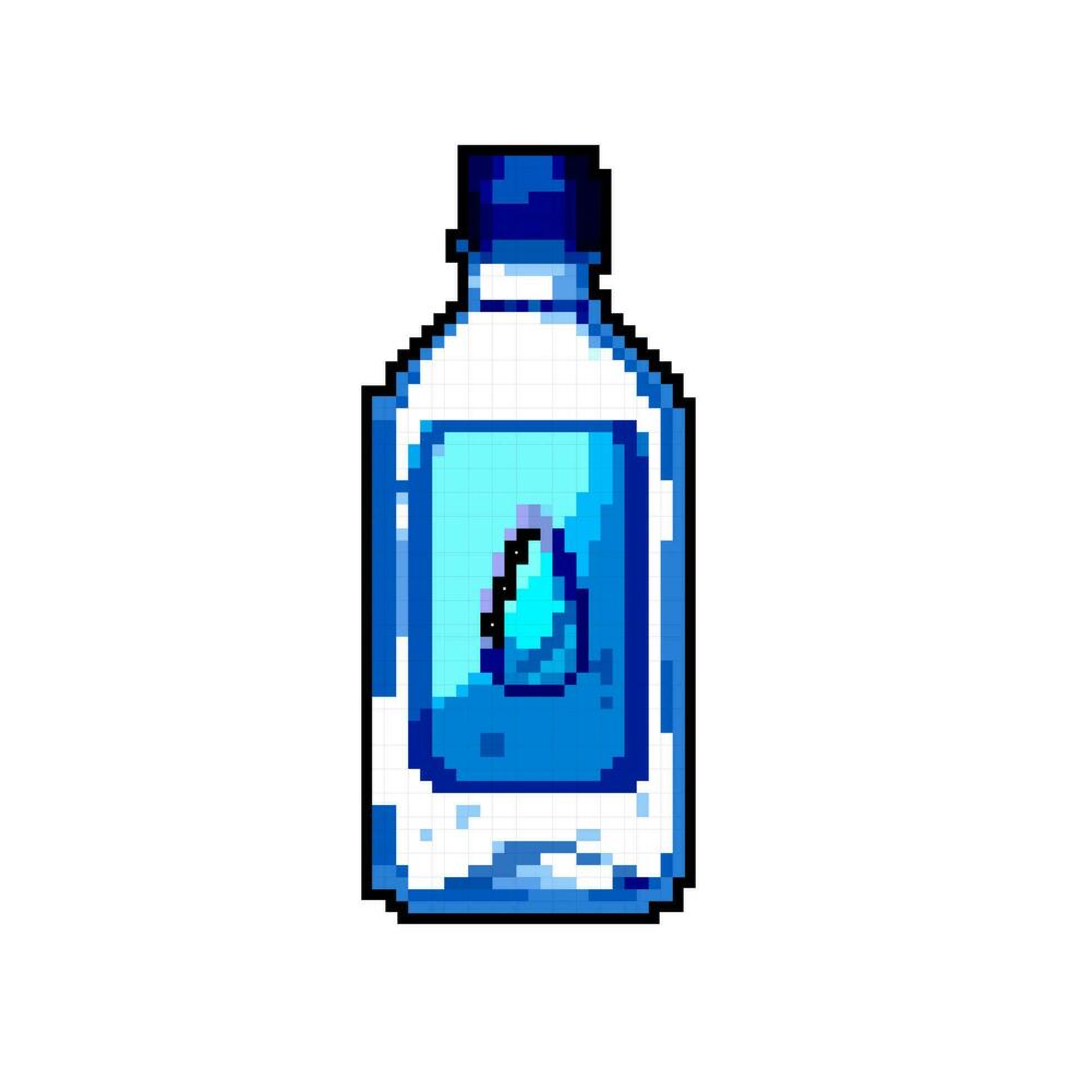 verre minéral l'eau bouteille Jeu pixel art vecteur illustration