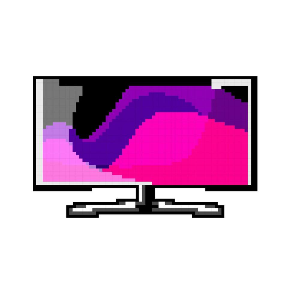 La technologie moniteur PC jeu Jeu pixel art vecteur illustration