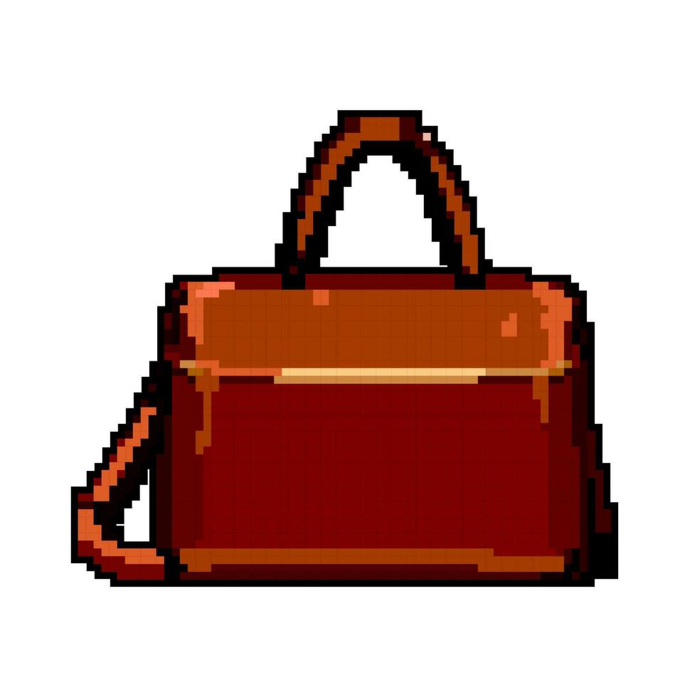 magnifique affaires sac Jeu pixel art vecteur illustration