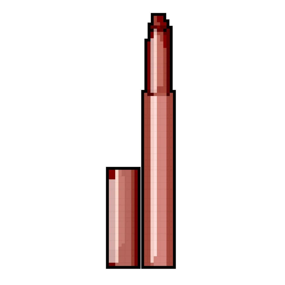 Accueil rouge à lèvres maquillage Jeu pixel art vecteur illustration