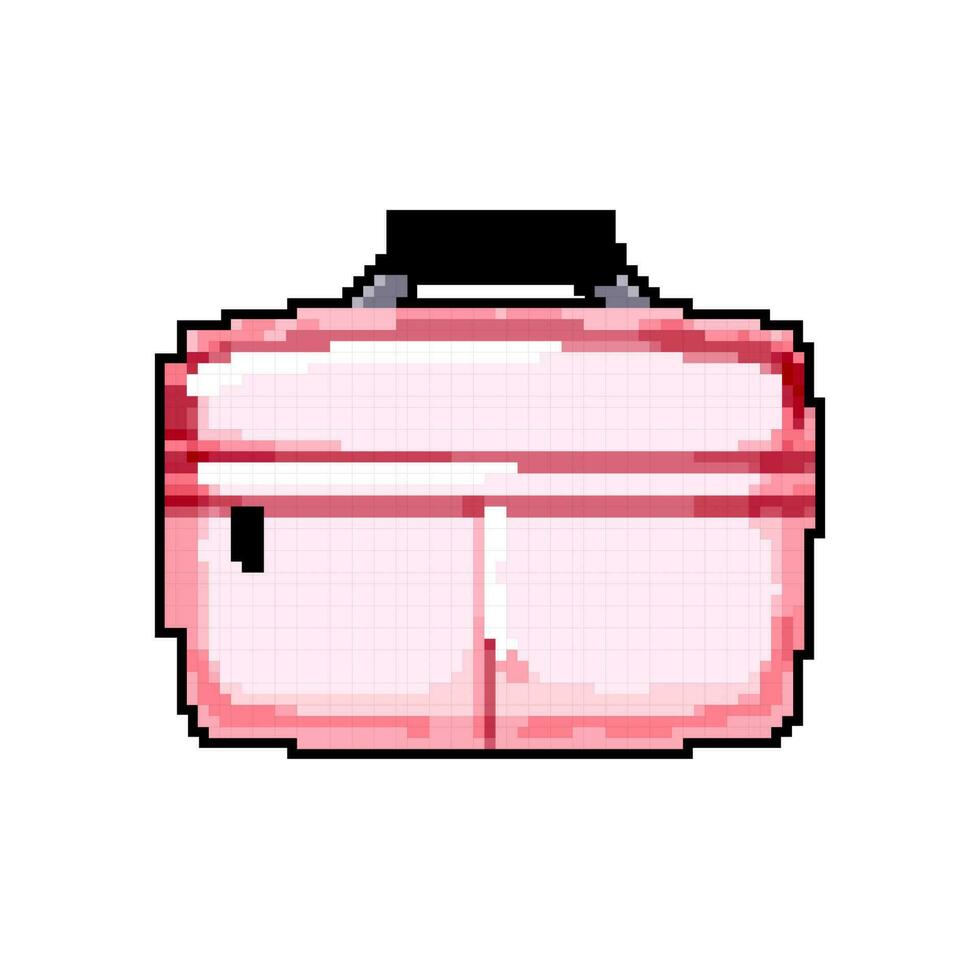 ordinateur portable sac Jeu pixel art vecteur illustration