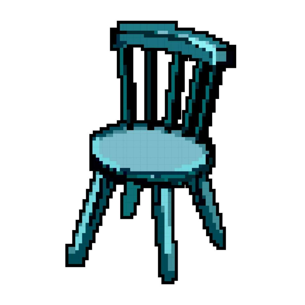 intérieur enfant chaise Jeu pixel art vecteur illustration