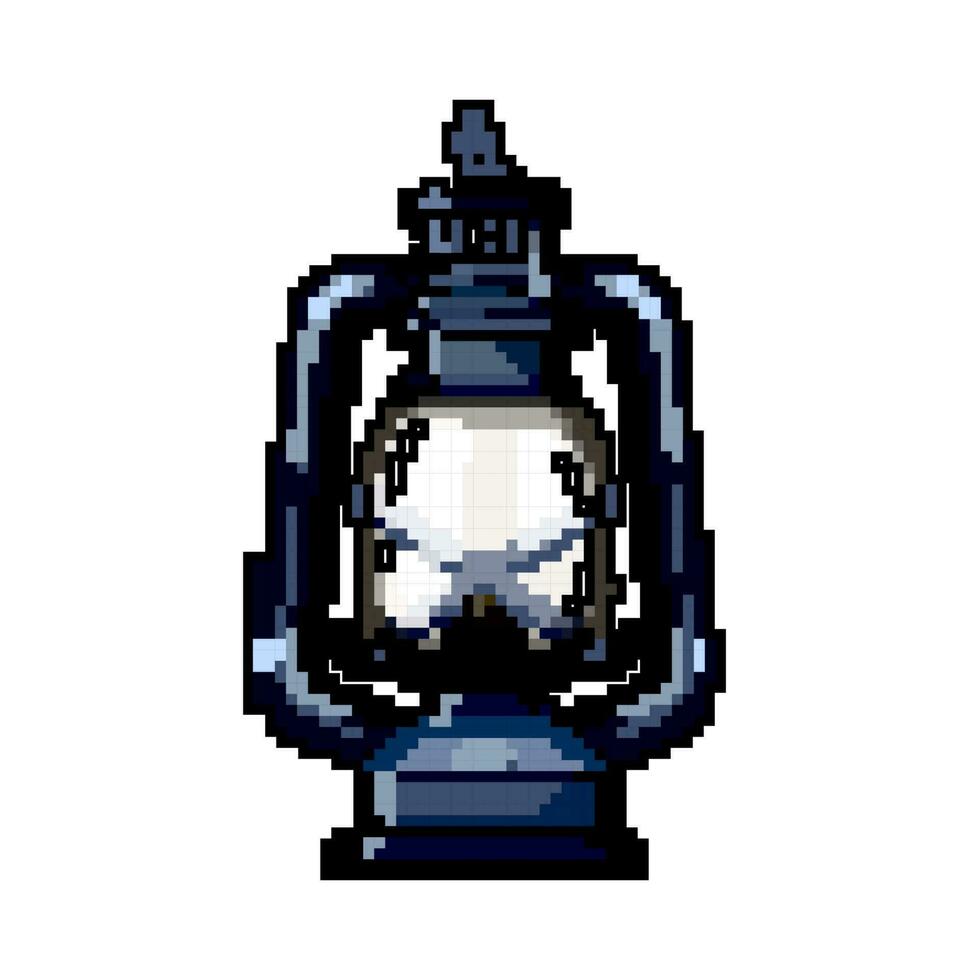 métal kérosène lampe Jeu pixel art vecteur illustration