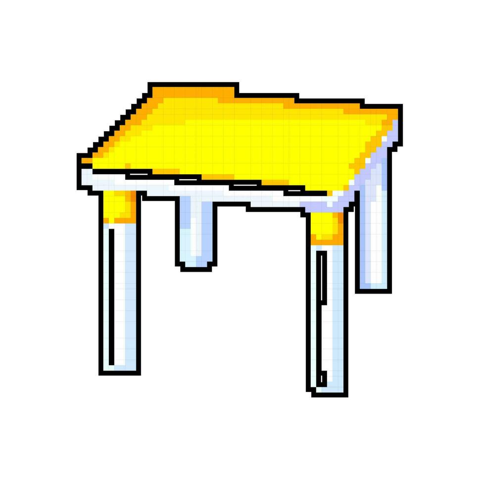espace enfant table Jeu pixel art vecteur illustration