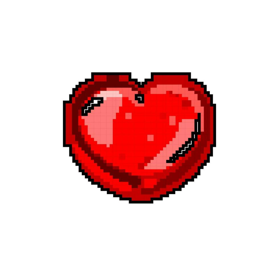 cœur gelée bonbons Jeu pixel art vecteur illustration