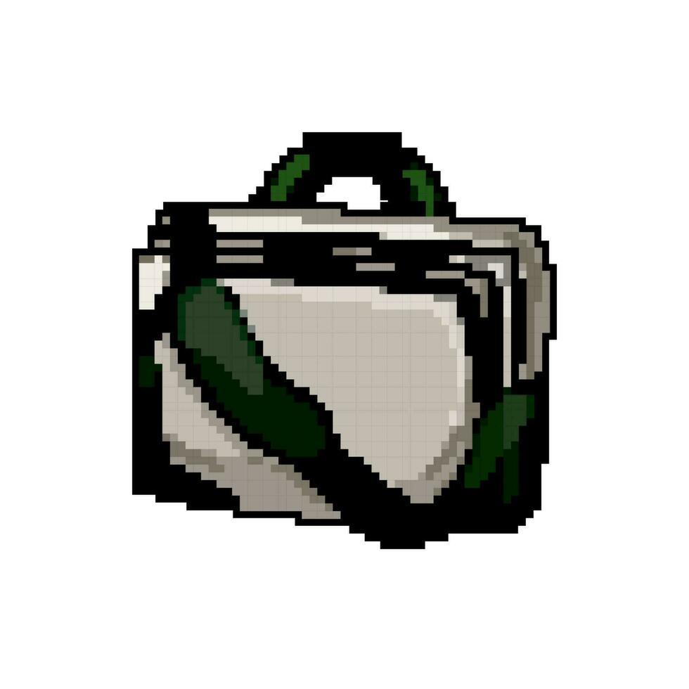 mallette portable sac Jeu pixel art vecteur illustration